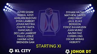 LINE UP JDT vs KL CITY 2024  LIVE JDT vs KUALA LUMPUR  LIVE JDT  JDT LIVE [upl. by Ttirrem]