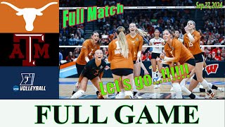 Texas vs Texas AampM Full Match  Womens College Volleyball Sep 27 2024  NCAA Volleyball 2024 [upl. by Neivad]