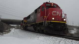 CN M357 and U757 on the Neenah Sub December 5 2021 [upl. by Notnelc]