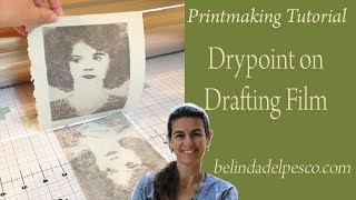 How to make a Drypoint Etching Print  Trace Your Art on Drafting Film  Printmaking Demo [upl. by Aleyak]