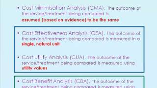 What is Cost Benefit and Cost Effectiveness Analysis by Prof Katherine Payne [upl. by Ecinej]