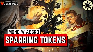 SUPER EASY WAY TO WIN QUICK Mono White 86 Mythic  Aggro Sparring Regimen MTG Arena [upl. by Brocky320]