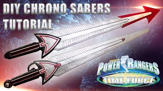 english DIY POWER RANGERS CHRONO SABERS  TIME FORCE TUTORIAL [upl. by Sothena]