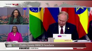 2024 BRICS Summit I Vladimir Putin hosts leaders Sophie Mokoena updates [upl. by Einnol45]