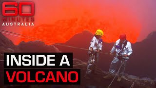 Climbing into one of the most dangerous volcanoes on Earth  60 Minutes Australia [upl. by Lydnek]