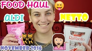 FOOD HAUL • ALDI NORD amp NETTO DISCOUNTER • NOVEMBER 2016 ▹ THECAMERONXOXO [upl. by Kassey]