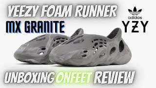 YEEZY FOAM RUNNER MX GRANITE UNBOXING ON FEET REVIEW AND WHAT I THINK OF THE YEEZY SALES [upl. by Hassadah]