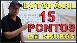 15 Pontos Fechados Na Lotofácil Em Grupos [upl. by Onnem]