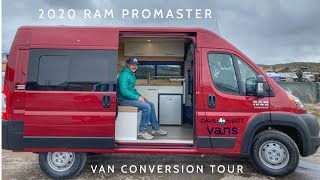 CHERRY BLOSSOM CAMPER VAN 2020 RAM PROMASTER BUILD TOUR  Dave amp Matt Vans [upl. by Eceela]