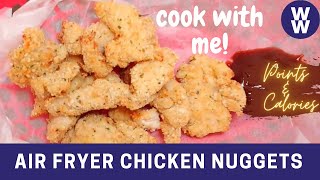 EASY AIR FRYER CHICKEN NUGGETS  SKINNYTASTE RECIPE  COOK WITH ME  WW POINTS amp CALORIES [upl. by Larimore]