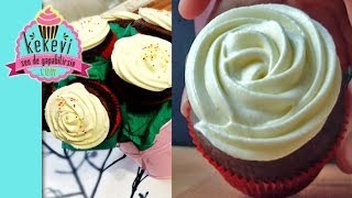 TopKek Çiçek Buketi 2 Bölüm  Krem Peynirli Cupcake Kreması [upl. by Euton]