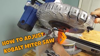 Kobalt Miter Saw  How to Adjust the Bevel  Checking for Square [upl. by Eido]