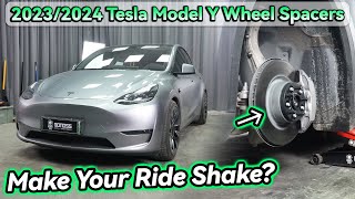 Do 20232024 Tesla Model Y Wheel Spacers Make Your Ride Shake  BONOSS Tesla Parts [upl. by Nike]