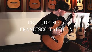 Francisco Tarrega  Prelude No 5 on a JeanNoel Lebreton Classical Guitar [upl. by Yvad]