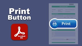 How to create fillable pdf form with print button in adobe acrobat pro DC PDF Editor [upl. by Amsab]