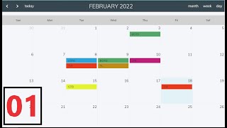 01 FullCalendar js  Integrate fullCalendar in Laravel  Customize fullCalendar js in Laravel [upl. by Fredkin83]