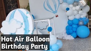 Hot Air Balloon Birthday Party Decoration Ideas DIY partydecorationidea artandcraft underbudget [upl. by Paddy359]