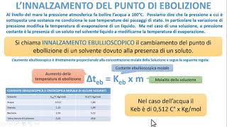 PROPRIETA COLLIGATIVE  Linnalzamento del punto di Ebollizione [upl. by Paviour]