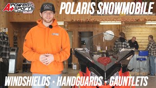 Polaris Snowmobile Windshields Handguards and Gauntlets Options and Info [upl. by Anaicul996]