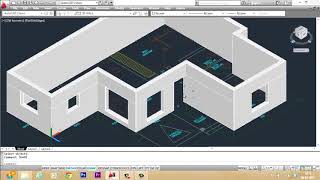 AUTOCAD 3D HOUSE  MAKE 3D WALLS [upl. by Avehsile681]