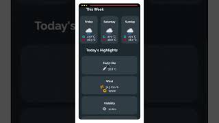 Build Weather App In Reactjs⚡️ react javascript project webdevelopment reels shorts short [upl. by Ivette]