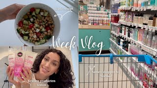 Salade recept Op kraamvisite Shoppen bij de Wibra amp Normal Krullen producten testen  WEEKVLOG [upl. by Tenaej639]