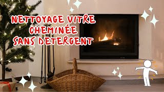 Nettoyage vitre cheminée sans détergent [upl. by Ahseneuq519]