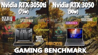 Nvidia RTX 3050ti75w vs 305090w Gaming Benchmark Test 2022  inteli5  StealthGamerSG [upl. by Airemahs]