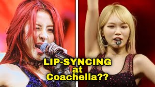 LE SSERAFIM accused of lip syncing at coachella weekend 2 kpop [upl. by Victor206]