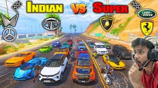 Powerful Indian Cars🔥Vs Supercars🔥And Bikes🔥Extreme Highway Drag Race GTA 5 [upl. by Adnol946]