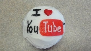 Decorating Cupcakes 100 I love You Tube [upl. by Seitz]