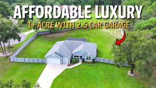 We Found An AFFORDABLE NEW Florida Home With 1 ACRES OF LAND And 25 CarGarage [upl. by Shannah]