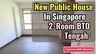 2 Room 45 sqm BTO Tengah unrenovated Flat Brand New Public House in Singapore [upl. by Etteragram662]