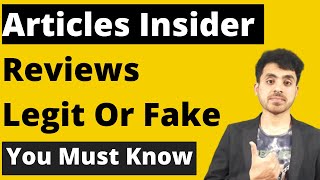 Article Insider Review  Is Article Insider Fake OR Legit Everything You Should Know [upl. by Ellenaej]