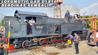 HEBOH  LOKOMOTIF UAP D1410 BERDINAS KEMBALI UNTUK NARIK KERETA API JALADARA SOLO [upl. by Afrikah]