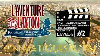 Laventure Layton Katrielle et la conspiration des millionnaires CINÉMATIQUES DU JEU 2 [upl. by Obel]