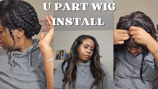 Easy U part Wig installed how to install U part wig wiginstall [upl. by Tama520]