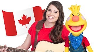 O Canada Bilingual Version  Canadas National Anthem  Caities Classroom [upl. by Nadiya359]