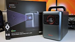 Most POWERFUL Nebula Cosmos Laser 4K Projector Review  4K HDR10  1840 LUMENS [upl. by Yrdnal]