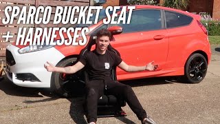 SPARCO RACING BUCKET SEATS FOR MY FIESTA ST TRACK CAR [upl. by Raney478]