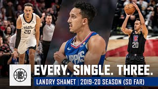 Every Landry Shamet ThreePointer The 201920 Season So Far  LA Clippers [upl. by Suivatnod]