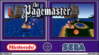 The Pagemaster Super Nintendo VS Sega Genesisside by side comparison [upl. by Anoit]