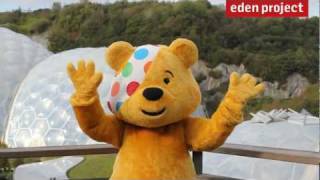 Pudsey Bear visits the Eden Project [upl. by Ardyaf]