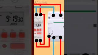 Cablage horloge digitale contacteur modulaire [upl. by Yim878]