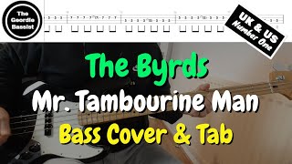 The Byrds  Mr Tambourine Man  Bass cover with tabs [upl. by Prosser]