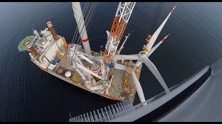 Wikinger Offshore Wind Farm Installation  Full Length [upl. by Hannad]