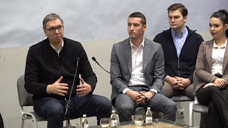 Predsednik Vučić na tribini quotMladi Srbije zamke i šansequot [upl. by Okubo684]