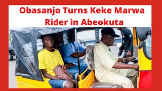 Drama As Baba Obasanjo Turns Commercial Keke Marwa Rider In Abeokuta [upl. by Fryd]