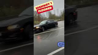 Trans Canada Highway Flooded 2024 weather shorts [upl. by Ilellan]