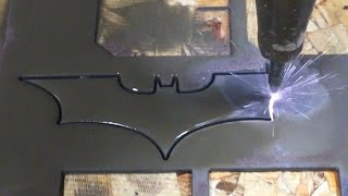 Cutting Titanium Batarangs With A 60000 PSI Waterjet [upl. by Nitza]